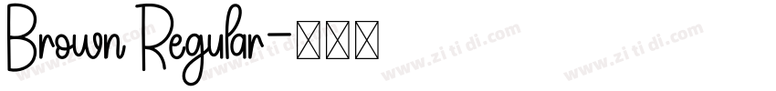 Brown Regular字体转换